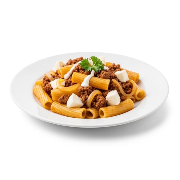 Rigatoni Bolognese.