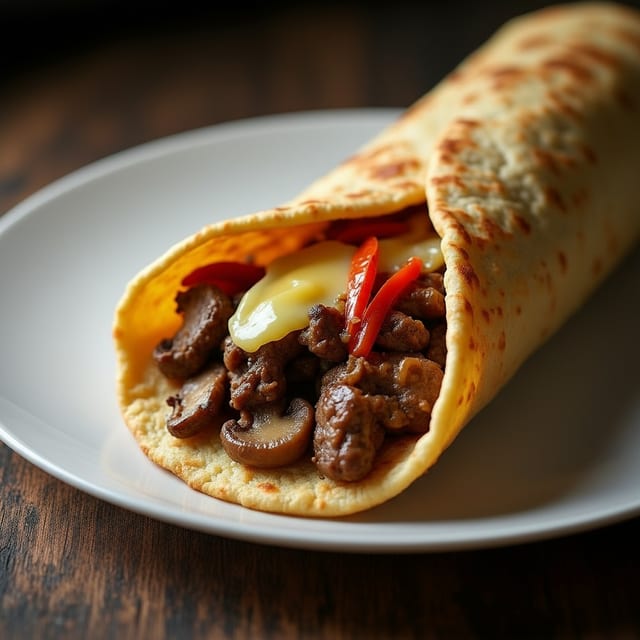 Ribeye Philly Cheesesteak Wrap.
