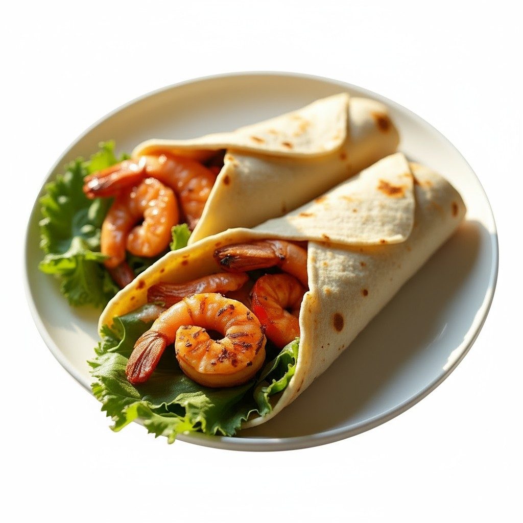 Grilled Shrimp Caesar Wrap.