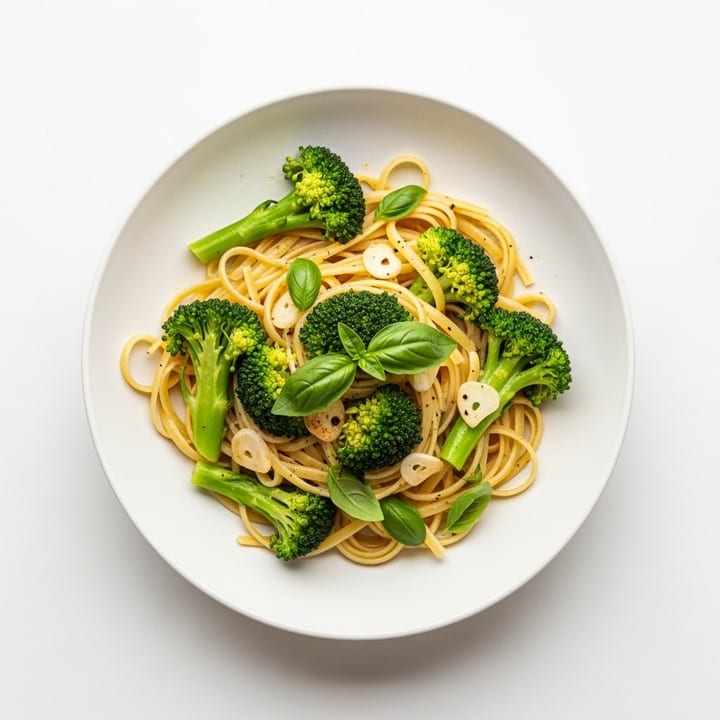 Broccoli Over Pasta Garlic & Oil.