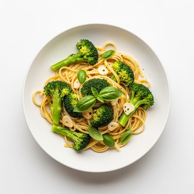 Broccoli Over Pasta Garlic & Oil.